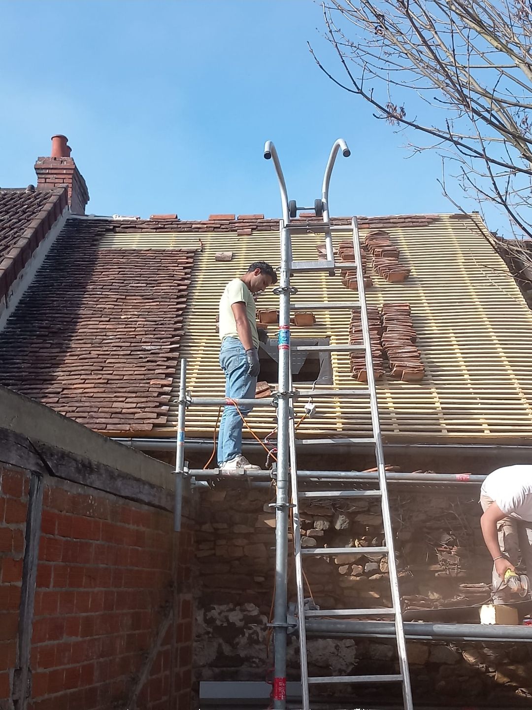 Renovation de toiture en cours bonnat 23220 après
